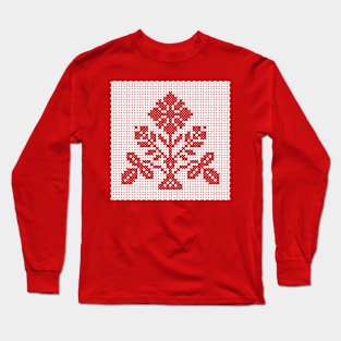 White and red Belarus ornament Long Sleeve T-Shirt